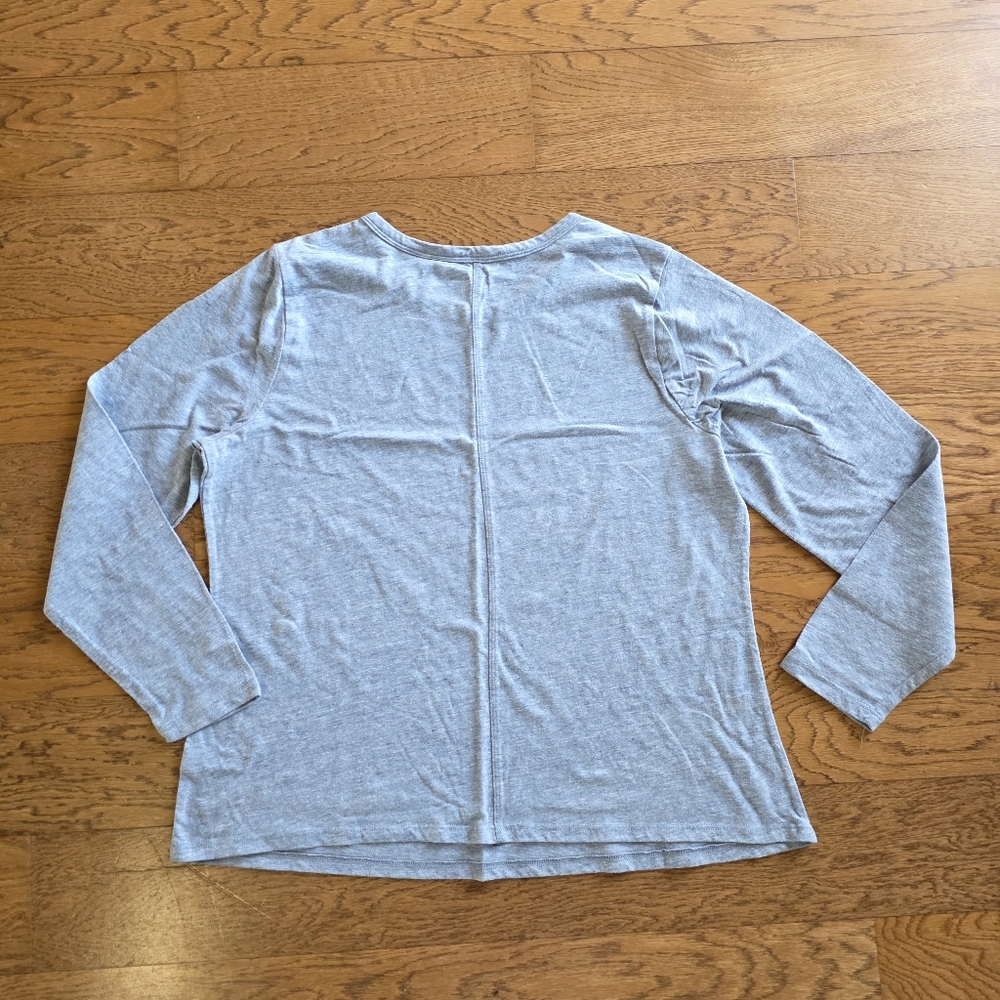 a.n.a. Long Sleeve Tshirt Light Blue Size 1X